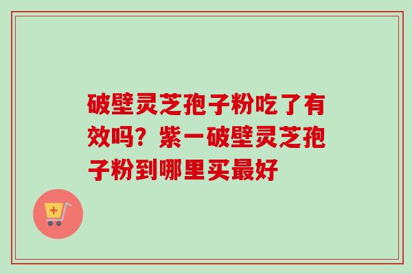 破壁灵芝孢子粉吃了有效吗？紫一破壁灵芝孢子粉到哪里买最好
