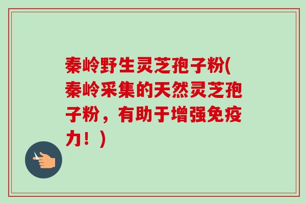 秦岭野生灵芝孢子粉(秦岭采集的天然灵芝孢子粉,有助于增强免疫力!) 秦岭野生灵芝孢子粉(秦岭采集的天然灵芝孢子粉,有助于增强免疫力!)