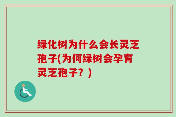 绿化树为什么会长灵芝孢子(为何绿树会孕育灵芝孢子？)