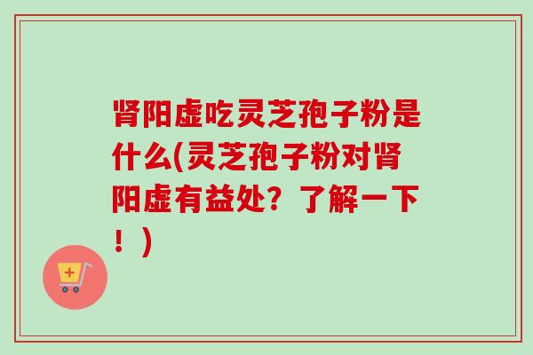 肾阳虚吃灵芝孢子粉是什么(灵芝孢子粉对肾阳虚有益处？了解一下！)