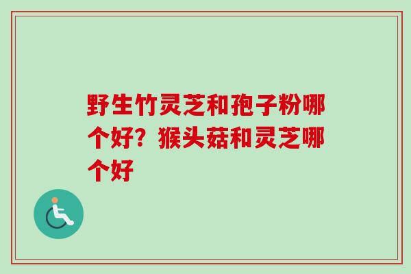野生竹灵芝和孢子粉哪个好？猴头菇和灵芝哪个好