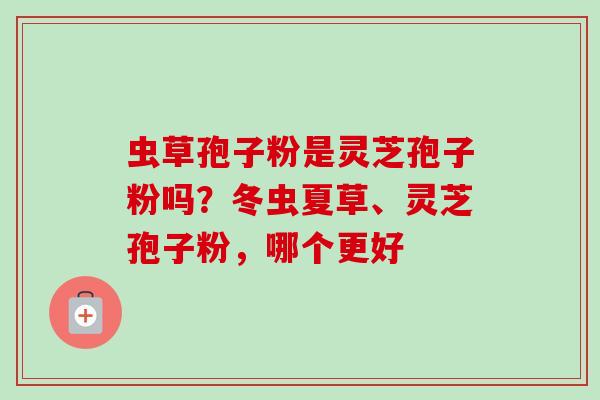虫草孢子粉是灵芝孢子粉吗？冬虫夏草、灵芝孢子粉，哪个更好