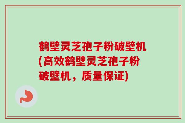 鹤壁灵芝孢子粉破壁机(高效鹤壁灵芝孢子粉破壁机，质量保证)