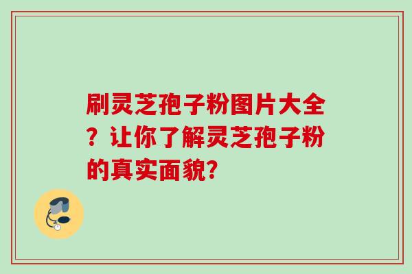 刷灵芝孢子粉图片大全？让你了解灵芝孢子粉的真实面貌？