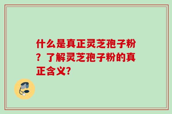 什么是真正灵芝孢子粉?了解灵芝孢子粉的真正含义? 什么是真正灵芝孢子粉?了解灵芝孢子粉的真正含义?