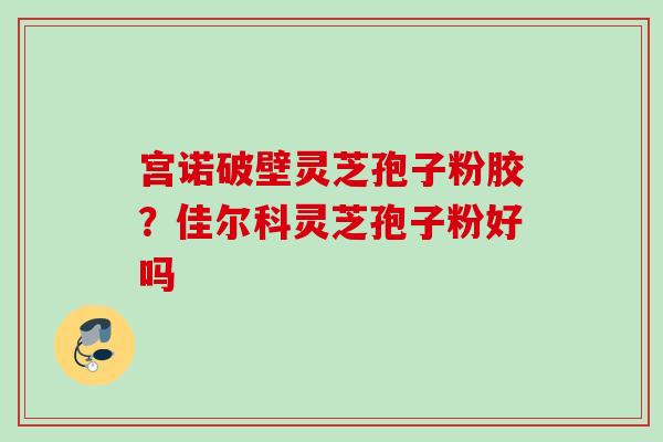 宫诺破壁灵芝孢子粉胶？佳尔科灵芝孢子粉好吗
