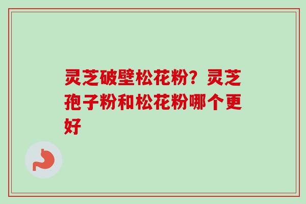 灵芝破壁松花粉？灵芝孢子粉和松花粉哪个更好