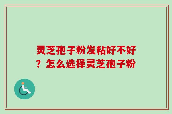 灵芝孢子粉发粘好不好？怎么选择灵芝孢子粉