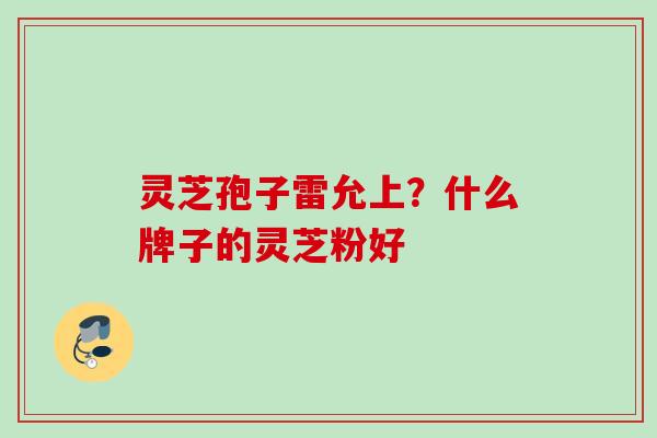灵芝孢子雷允上？什么牌子的灵芝粉好