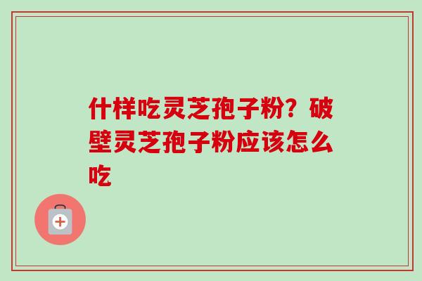什样吃灵芝孢子粉？破壁灵芝孢子粉应该怎么吃