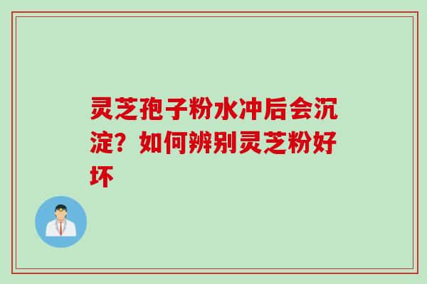 灵芝孢子粉水冲后会沉淀？如何辨别灵芝粉好坏