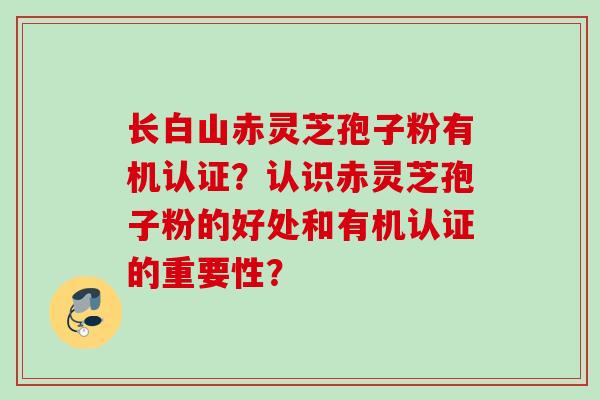 长白山赤灵芝孢子粉有机认证？认识赤灵芝孢子粉的好处和有机认证的重要性？