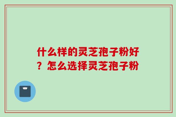 什么样的灵芝孢子粉好？怎么选择灵芝孢子粉