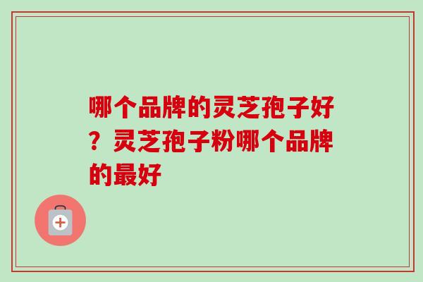 哪个品牌的灵芝孢子好？灵芝孢子粉哪个品牌的最好