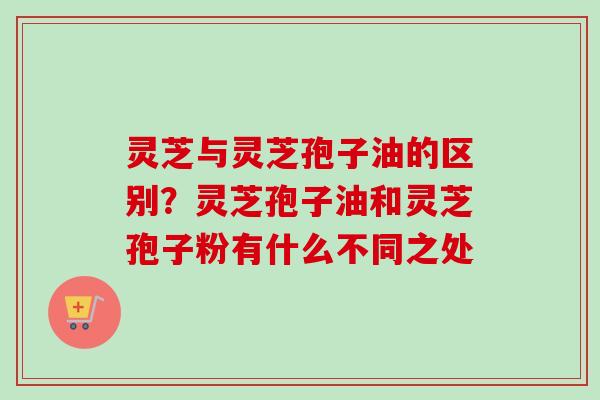 灵芝与灵芝孢子油的区别？灵芝孢子油和灵芝孢子粉有什么不同之处