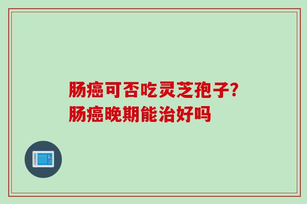 肠癌可否吃灵芝孢子？肠癌晚期能治好吗