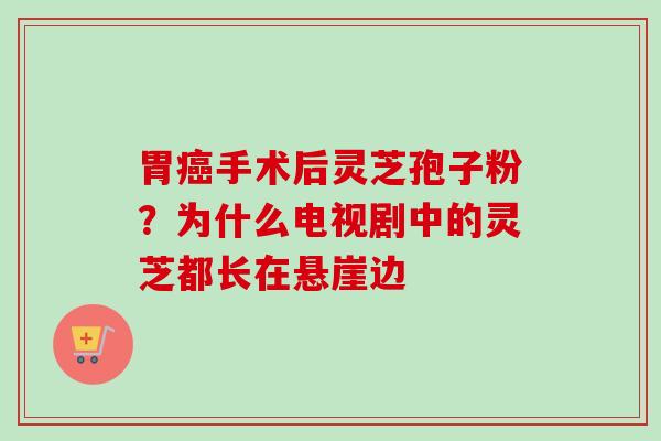 胃癌手术后灵芝孢子粉？为什么电视剧中的灵芝都长在悬崖边
