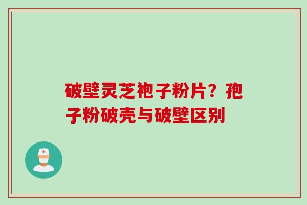 破壁灵芝袍子粉片？孢子粉破壳与破壁区别