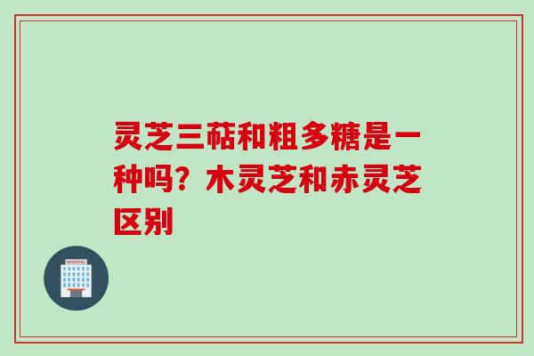 灵芝三萜和粗多糖是一种吗？木灵芝和赤灵芝区别