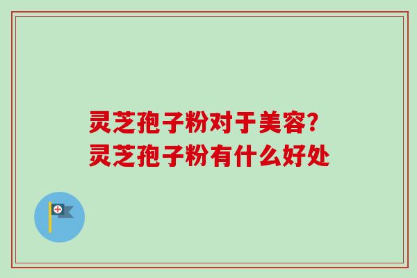 灵芝孢子粉对于美容？灵芝孢子粉有什么好处