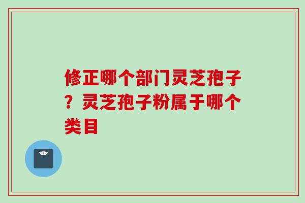 修正哪个部门灵芝孢子？灵芝孢子粉属于哪个类目