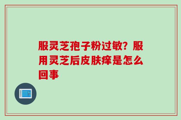 服灵芝孢子粉过敏？服用灵芝后皮肤痒是怎么回事