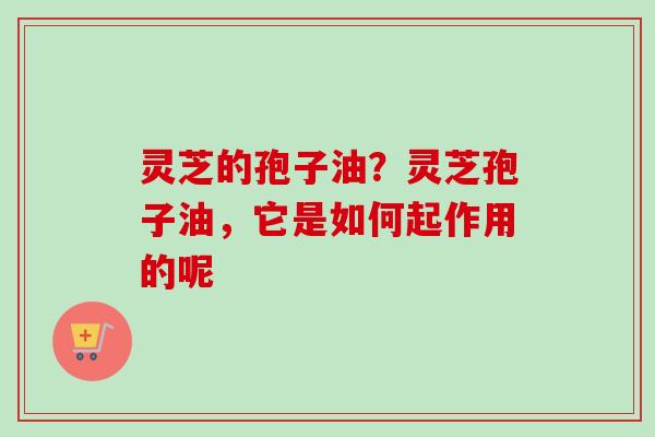 灵芝的孢子油？灵芝孢子油，它是如何起作用的呢