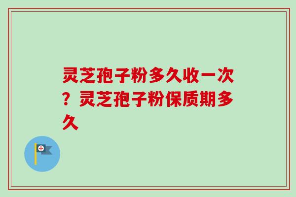 灵芝孢子粉多久收一次？灵芝孢子粉保质期多久