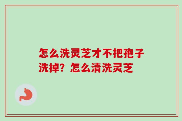 怎么洗灵芝才不把孢子洗掉？怎么清洗灵芝