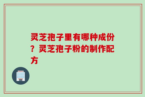 灵芝孢子里有哪种成份？灵芝孢子粉的制作配方