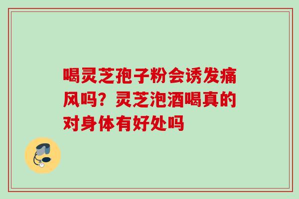 喝灵芝孢子粉会诱发痛风吗?灵芝泡酒喝真的对身体有好处吗 喝灵芝孢子粉会诱发痛风吗?灵芝泡酒喝真的对身体有好处吗
