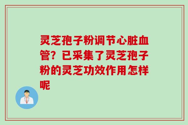 灵芝孢子粉调节?已采集了灵芝孢子粉的灵芝功效作用怎样呢 灵芝孢子粉调节?已采集了灵芝孢子粉的灵芝功效作用怎样呢