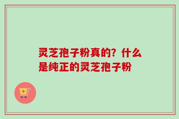 灵芝孢子粉真的？什么是纯正的灵芝孢子粉