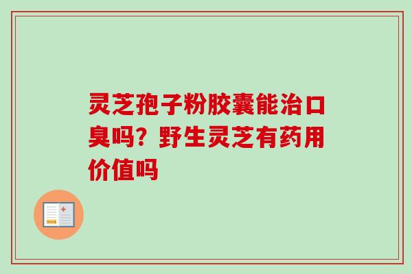 灵芝孢子粉胶囊能治口臭吗？野生灵芝有药用价值吗