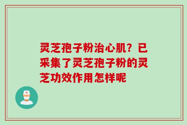 灵芝孢子粉心肌？已采集了灵芝孢子粉的灵芝功效作用怎样呢