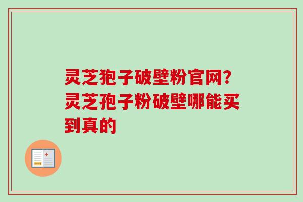 灵芝狍子破壁粉官网？灵芝孢子粉破壁哪能买到真的