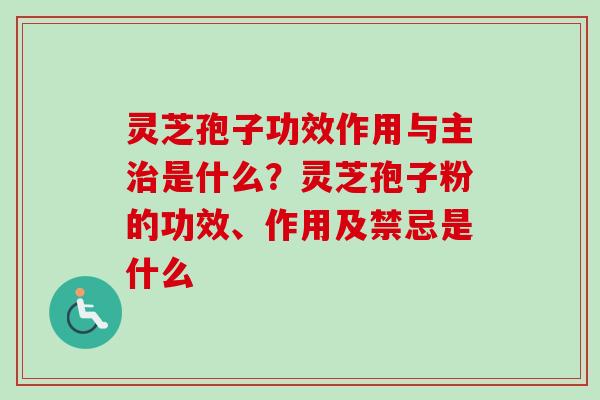 灵芝孢子功效作用与主治是什么？灵芝孢子粉的功效、作用及禁忌是什么