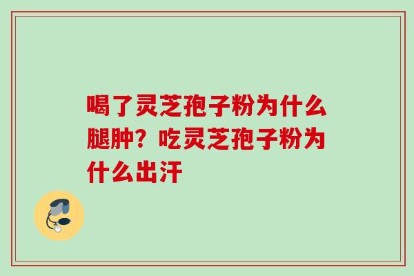 喝了灵芝孢子粉为什么腿肿？吃灵芝孢子粉为什么出汗