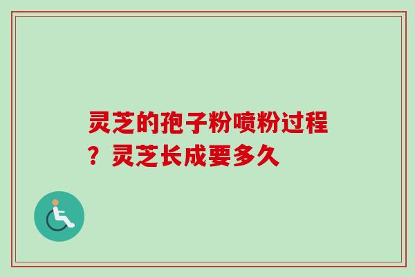 灵芝的孢子粉喷粉过程？灵芝长成要多久