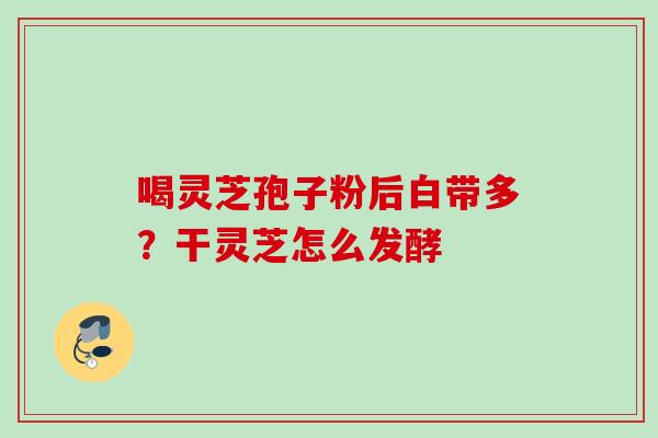 喝灵芝孢子粉后白带多？干灵芝怎么发酵