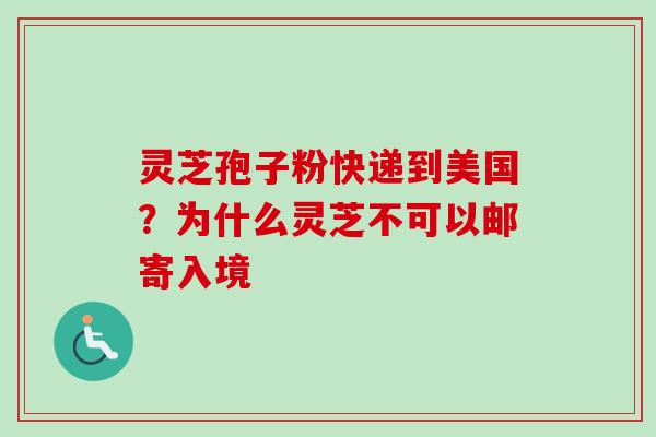 灵芝孢子粉快递到美国？为什么灵芝不可以邮寄入境