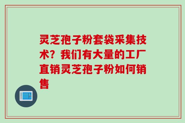 灵芝孢子粉套袋采集技术？我们有大量的工厂直销灵芝孢子粉如何销售
