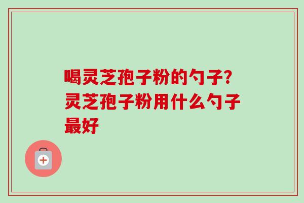 喝灵芝孢子粉的勺子？灵芝孢子粉用什么勺子最好