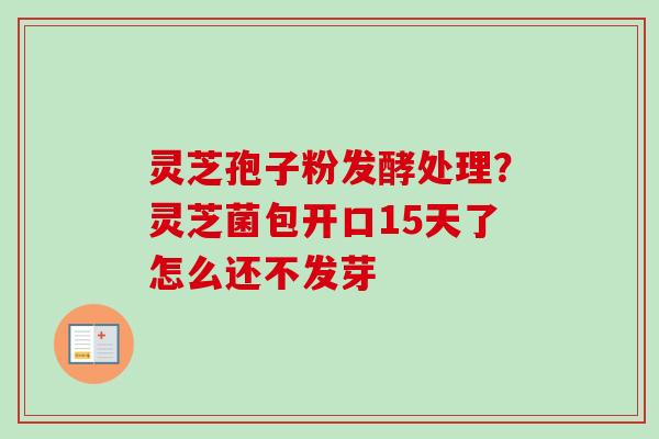 灵芝孢子粉发酵处理？灵芝菌包开口15天了怎么还不发芽