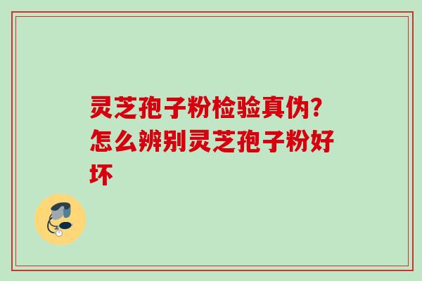 灵芝孢子粉检验真伪？怎么辨别灵芝孢子粉好坏