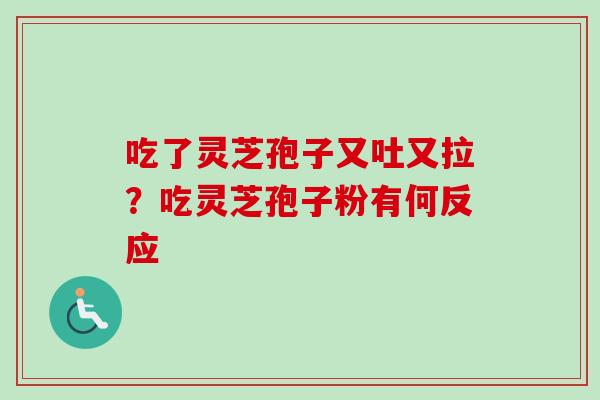 吃了灵芝孢子又吐又拉？吃灵芝孢子粉有何反应