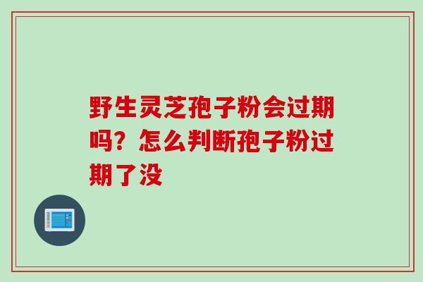 野生灵芝孢子粉会过期吗？怎么判断孢子粉过期了没