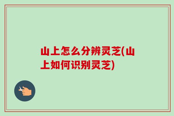 山上怎么分辨灵芝(山上如何识别灵芝)