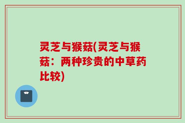 灵芝与猴菇(灵芝与猴菇：两种珍贵的中草药比较)