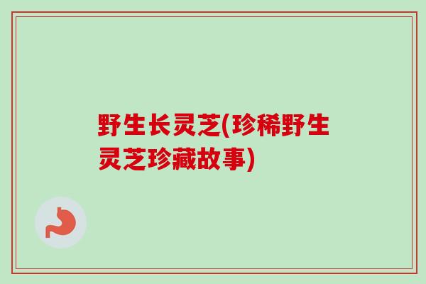 野生长灵芝(珍稀野生灵芝珍藏故事) 野生长灵芝(珍稀野生灵芝珍藏故事)